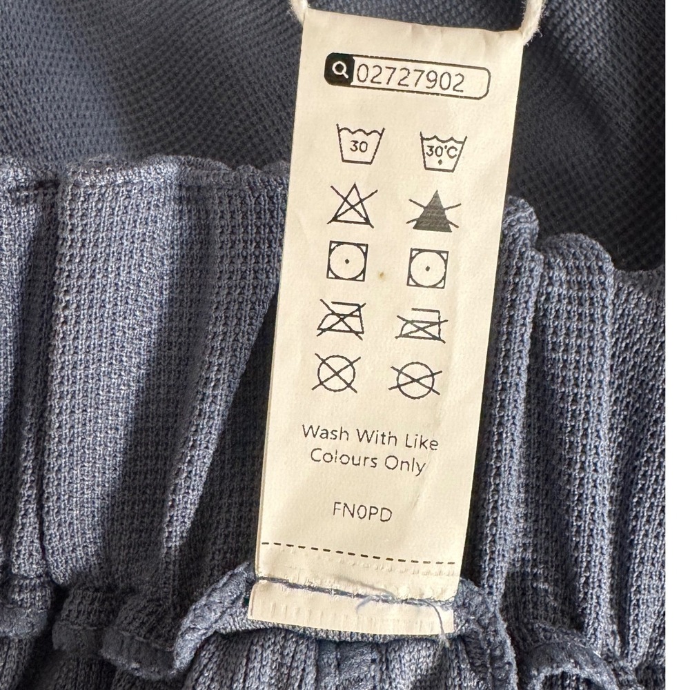 NWT Halara Flex High Waisted Pleated Wide Leg Waffle Work Pants Blue Size S - Picture 7 of 12